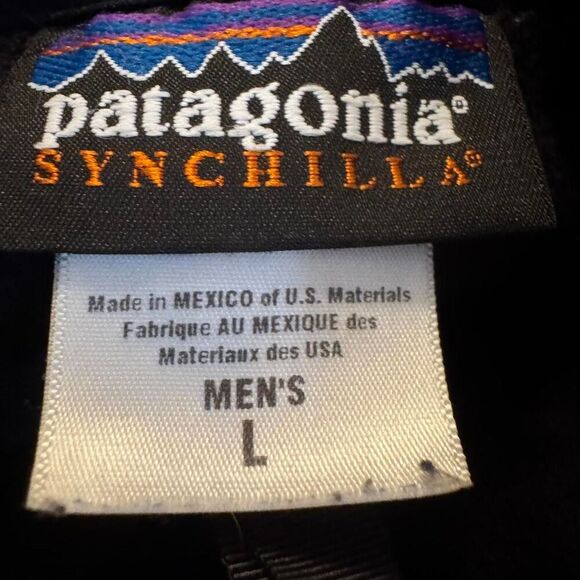 Patagonia Synchilla Black Fleece Vest Men’s Large – Outdoor Zip-Up Sleeveless - Picture 5 of 5